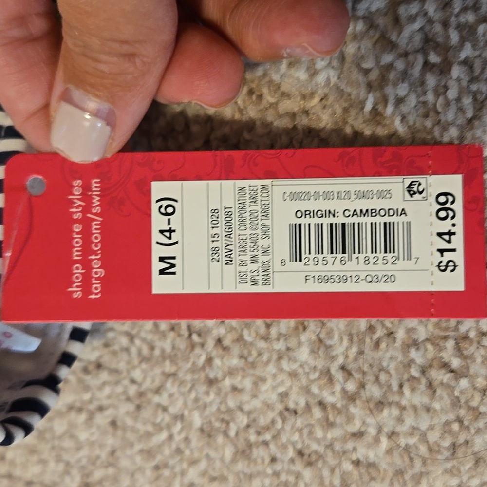 NWT Striped Target Bikini Top - Picture 3 of 3